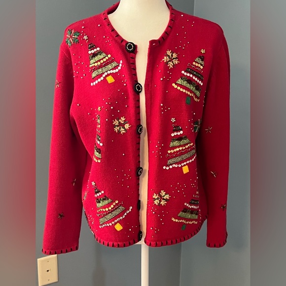 Embroidered Christmas Sweater - Picture 1 of 8